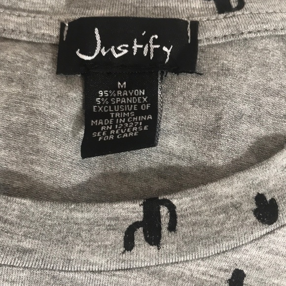 “JUSTIFY” Cactus Print Ladies T Shirt . - Picture 5 of 8